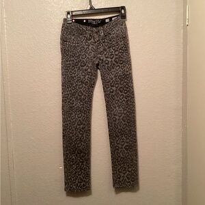 Miss Me Stylish Gray Leopard Print Women Jeans 10